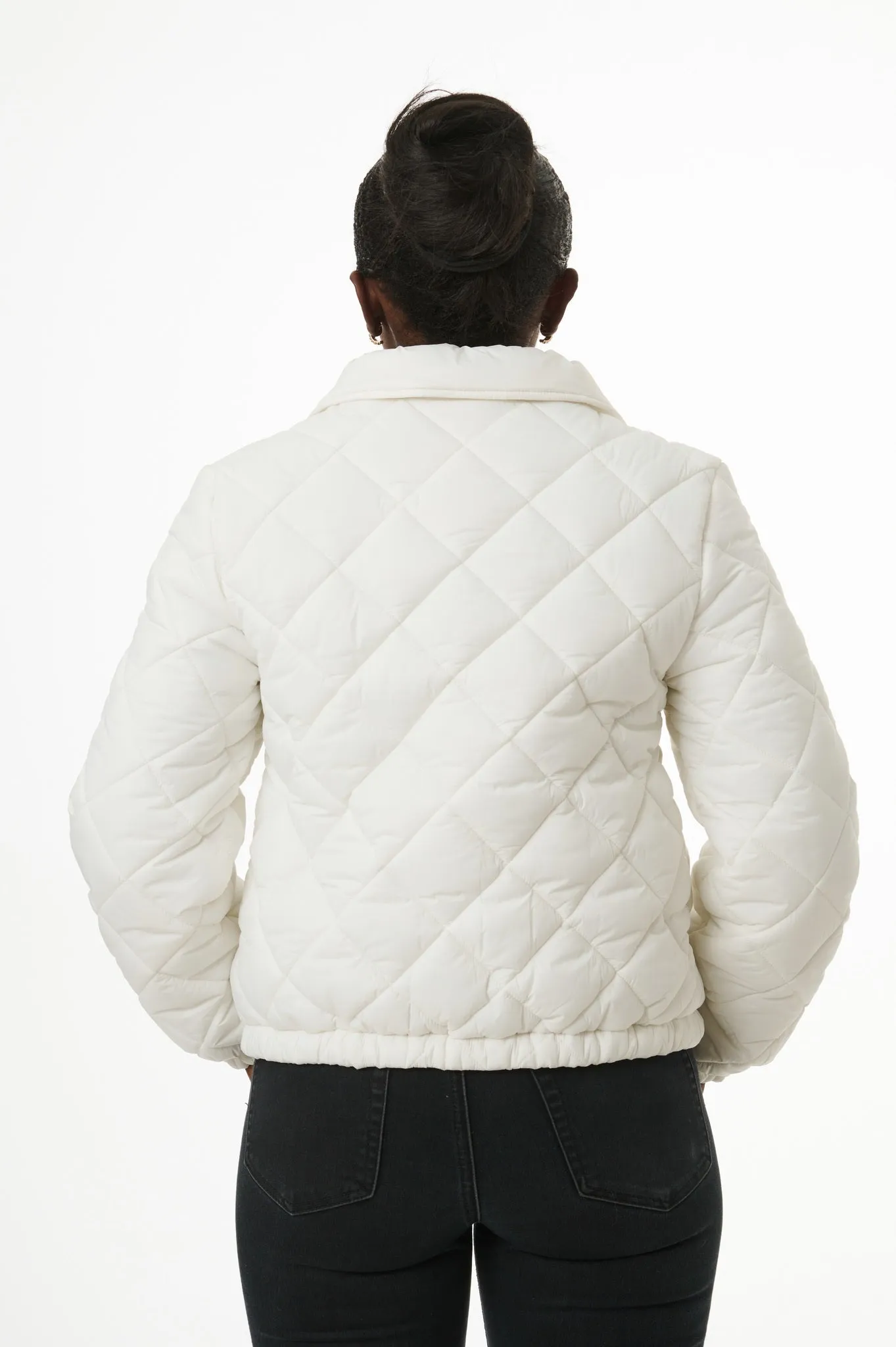 Stella Vegan Down Bomber | White